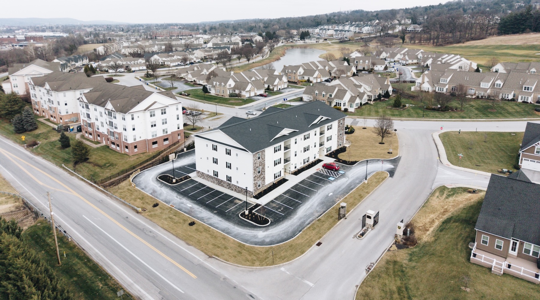 a property of buildings with landscaping
